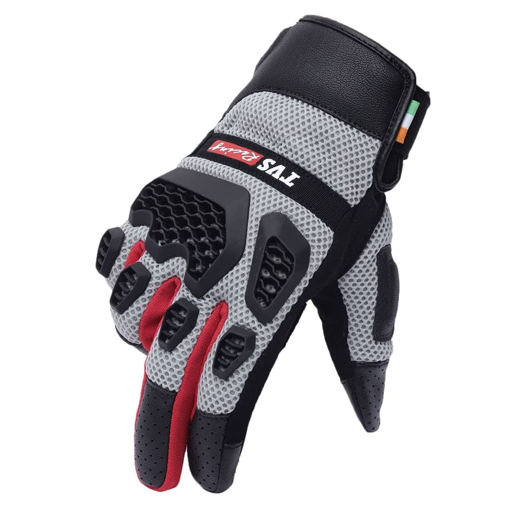 TVS Riding Gloves for Men - Mesh for Ventilation