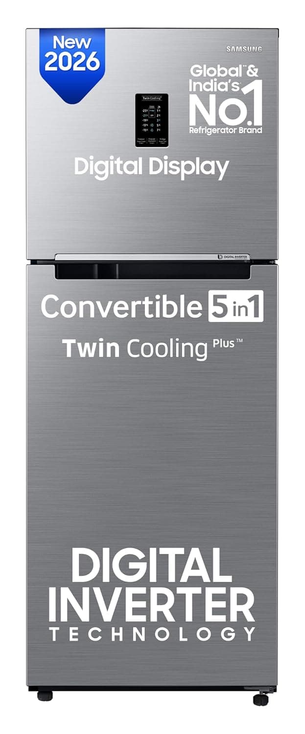 Samsung 301 L, 2 Star, Convertible 5-in-1 Digital Inverter Refrigerator