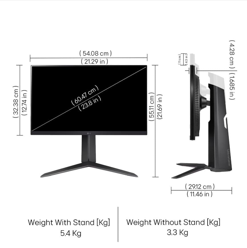 LG 24GS65F Ultragear 23.8-Inch FHD Gaming Monitor